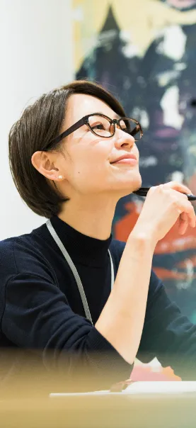 Woman with spectacles